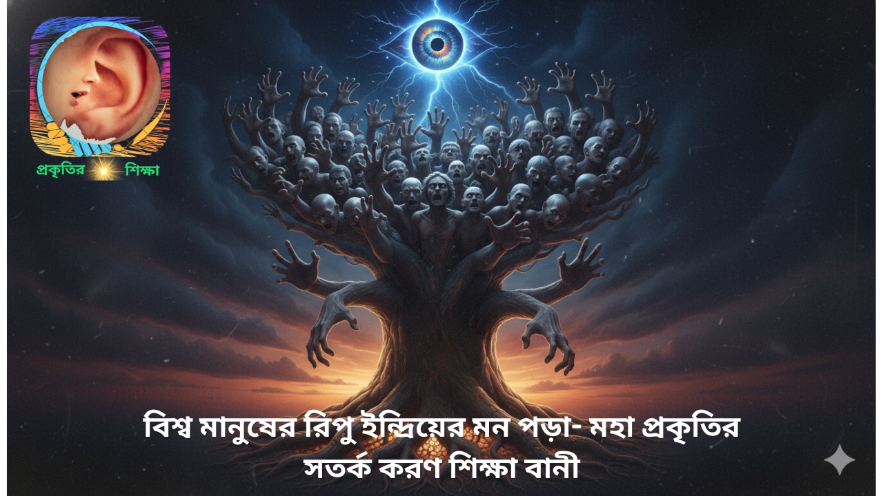 বিশ্ব মানুষের রিপু ইন্দ্রিয়ের মন পড়া- মহা প্রকৃতির সতর্ক করণ শিক্ষা বানী