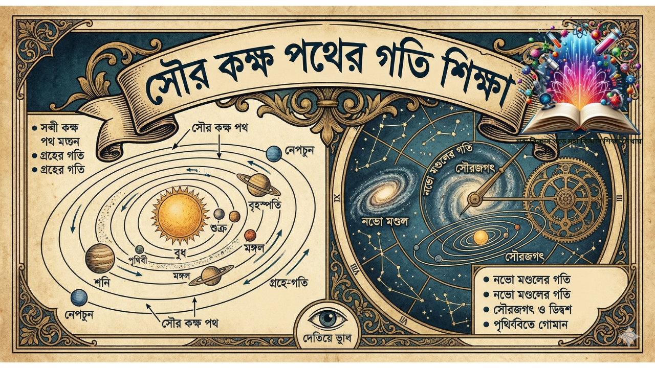 নভো মণ্ডলের গতি ধরে-সৌর কক্ষ পথের গতি শিক্ষা