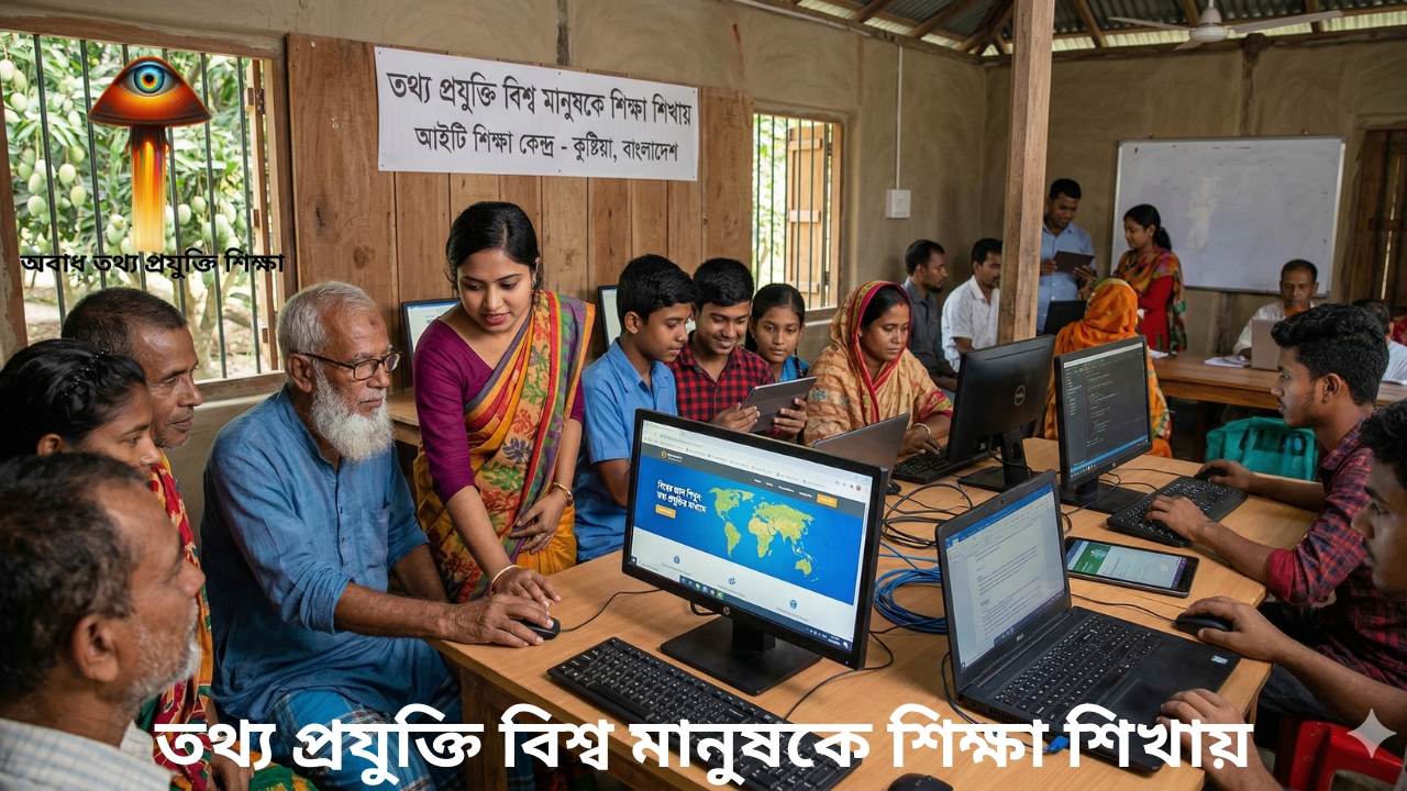 তথ্য প্রযুক্তি বিশ্ব মানুষকে শিক্ষা শিখায়