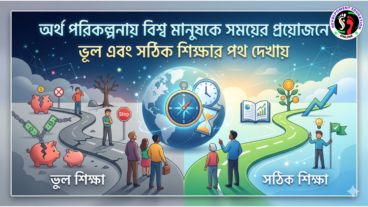 অর্থ পরিকল্পনায় বিশ্ব মানুষকে সময়ের প্রয়োজনে ভূল এবং সঠিক শিক্ষার পথ দেখায়